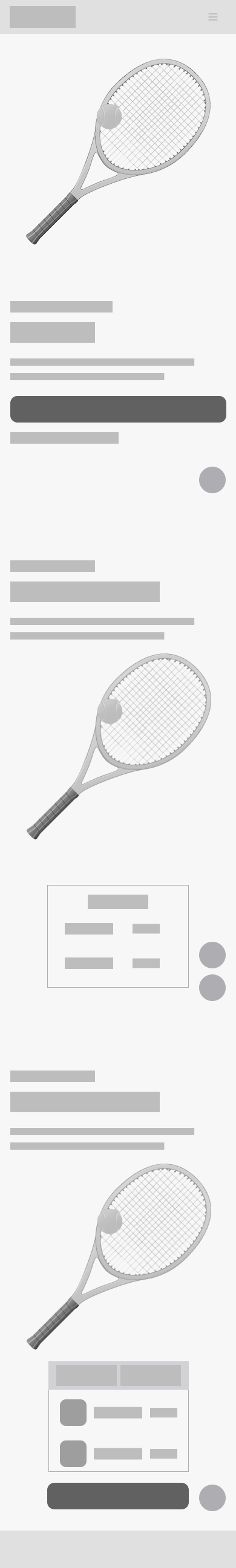 Low-fi mobile layout